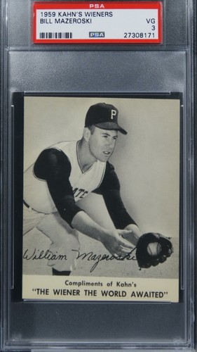 Bill Mazeroski — 1959 Kahn's Wieners baseball card