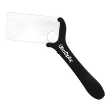 2X / 4X Frameless Rectangular Lighted Magnifier Low Vision Lighted LED Bright 