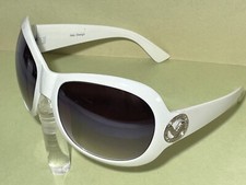 VINTAGE WHITE 1980's -90's DIESEL WRAP SUNGLASSES CH 7078 CE USED