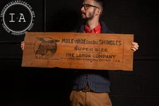 Antique Mule-Hide Shingles Painted Wood Sign