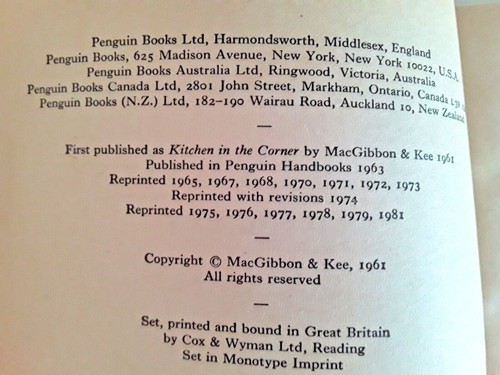 Cooking in a Bedsitter by Katharine Whitehorn Paperback British Cookbook Penguin - Picture 3 of 8