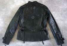 Harley Davidson Women Valerie Wow Leather Jacket Swarovski Crystals M 97186-14vw
