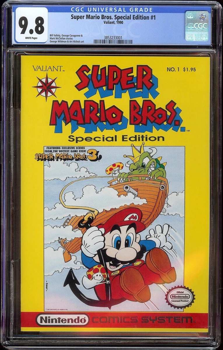 Super Mario Bros Special Edition 1 CGC 9.8 White Valiant 1990 Highest graded