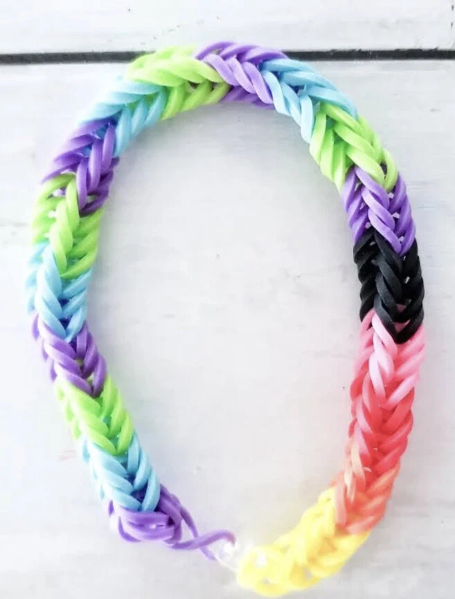 Kit para hacer pulseras con banda de goma con telar arco iris manualidades niños pasatiempo Foto 3 de 4