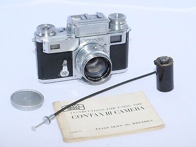 Zeiss Contax III Rangefinder WARTIME camera. Sonnar 50mm F Zeiss Contax III Rangefinder WARTIME camera. Sonnar 50mm F