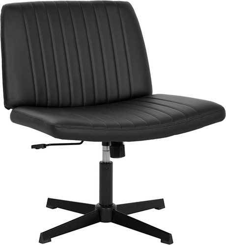 Cross Chair,Armless Cross Legged Office Chair,Wide Comfty Desk Chair