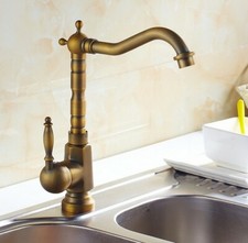 Single Handle Antique Brass Sink Faucet Vintage/Retro Kitchen Mixer Tap 2an017