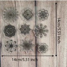 Flower Art clear stamps Design card NEW Free Ship