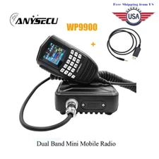 Anysecu WP-9900 UHF VHF Mobile Radio 25W 200 Channel 136-174MHz 400-480MHz Cable