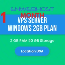 VPS Server Windows 2GB RAM Unmetered Transfer Location US - 1 Month