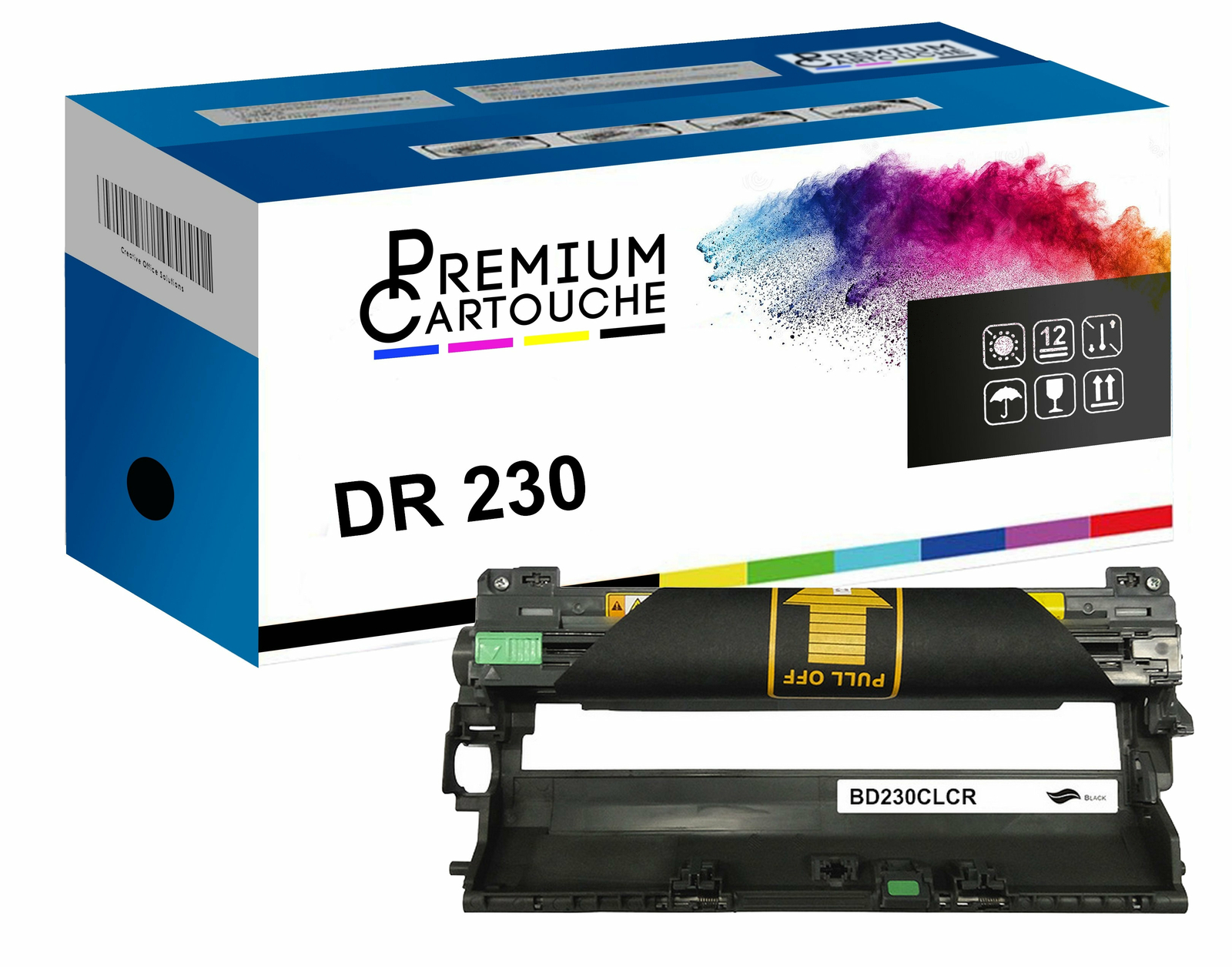 Cartouche tambour DR-230CLBK noir pour impression laser Brother