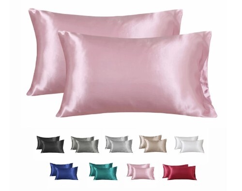 100% Silk Pillowcase | Modern Simple Silk Pillow Cover | MULTIPLE COLORS-image