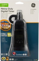 Ge 15142 Heavy Duty Digital Outdoor Lighting Timer With 2 Outlets Ge 15142 Heavy Duty Digital Outdoor Lighting Timer With 2 Outlets