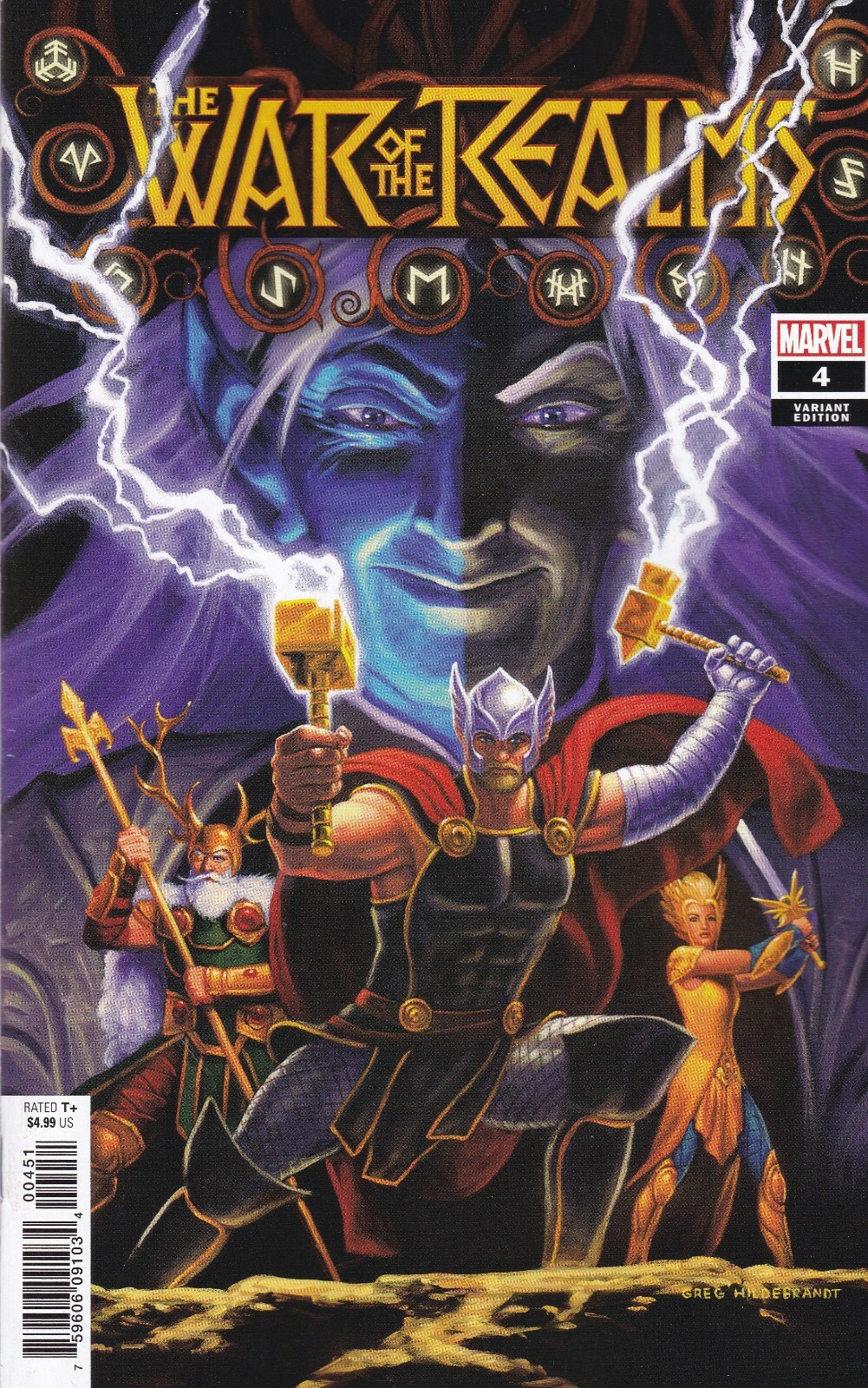 WAR OF REALMS #4 (OF 6) (2019) - 1:50 HILDEBRANDT VARIANT COVER - New Bagged