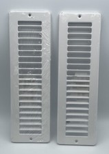 Toe Kick Vent 2 Pack Under Cabinet Floor Register White HVAC Vent Cover Toe Duct