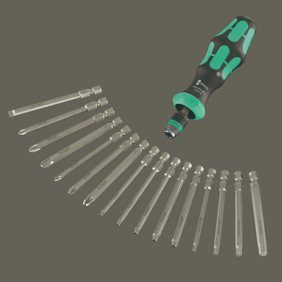 Wera Kraftform Kompakt 60 RA-R 1 Ratcheting Screwdriver Set Metric 05051530001 - Image 2 of 4