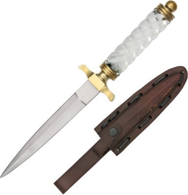 Ole Smoky Fixed Knife 6'' Double Edge Stainless Steel Dagger Blade Acrylic/Brass