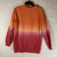NWT BP Dip Dye Ombre Oversized Crewneck Sweatshirt Women's S Cotton Blend 4724