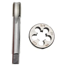 5/8-20 Tap and Die Set Right Hand HSS 5/8x20 Tap Die RH 5/8 x 20 Threading Tool