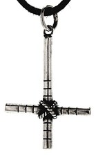 umgedrehtes Kreuz Anhänger 925 Silber Satanist Satan umgekehrtes Kette Nr.65