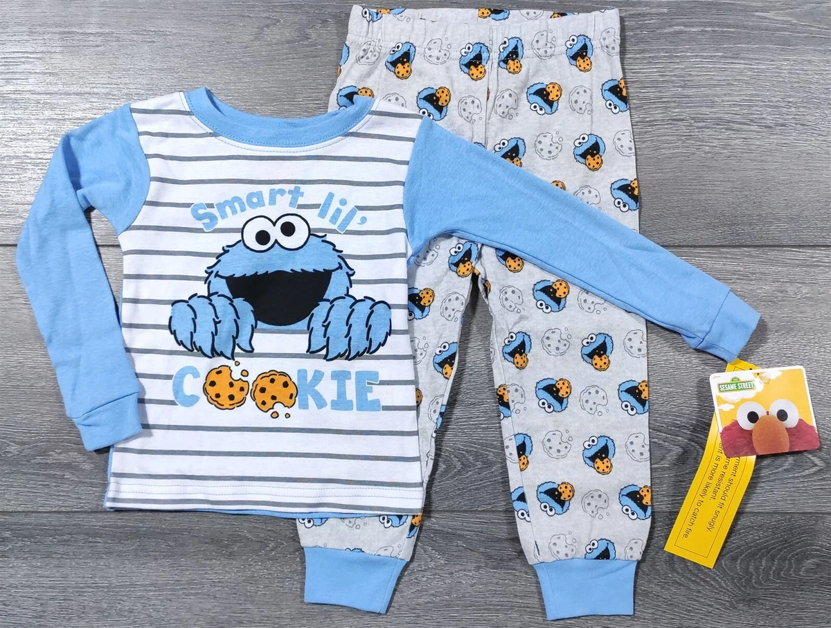 Cookie Monster Pajamas 12 Months Sesame Street SNUG FIT Shirt Pant