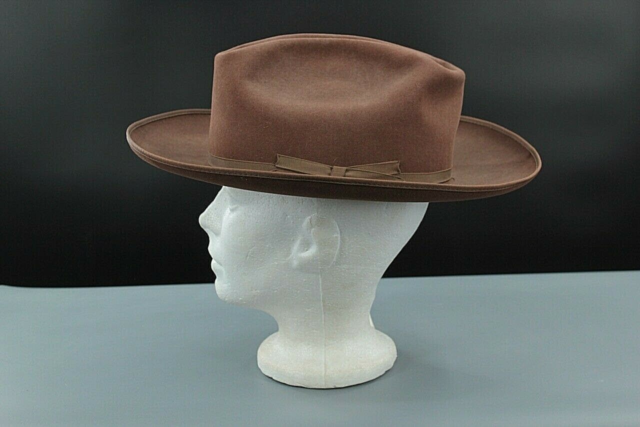 Men's 1940s 1950s The Sovereign Stetson 20 Fedora sz 7 1/8 40s 50s Vtg Open  Road