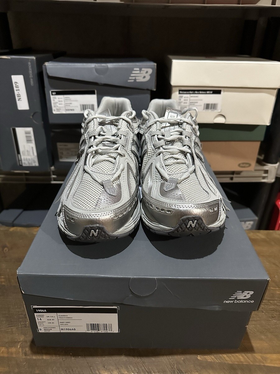 Size 14 - New Balance 1906A Concrete Silver Metallic | eBay