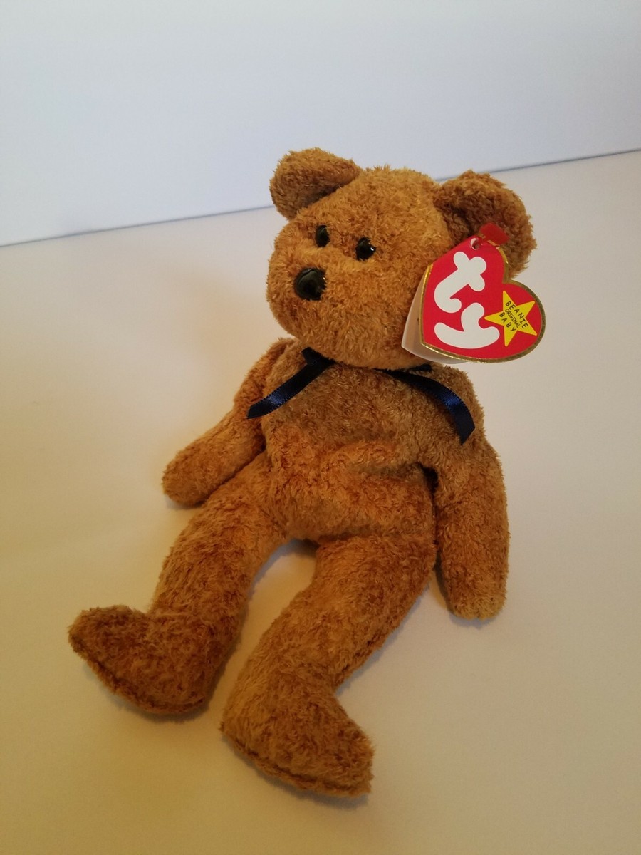 TY Beanie Babies Fuzz the Bear 1998 1999 RARE Tags With Errors