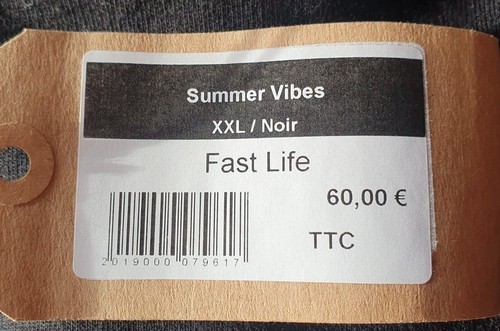 Sweat shirt noir "Summer Vibes" Fast Life (hav) - Imagen 6 de 7