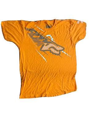 Vintage Fox Racing T Shirt Mens Adult Orange Size L | eBay