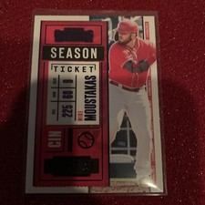 Mike Moustakas 2020 Panini Contenders Purple Season Ticket card #44 Reds