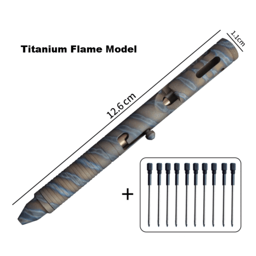 Outdoor Titan Aluminium Taschen Kugelschreiber Büro Signatur Stift Tragbar EDC Pen - Bild 12 von 14