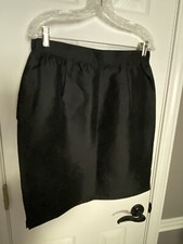 Vintage Valentino Boutique Black Skirt 14 Lined Classic and Fine EC