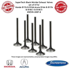 SuperTech HEVN-200F-8 Black Nitride Exhaust Valves set ?f 8 For Honda & Acura