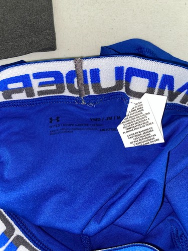 Under Armour Boys Big 2 Pack Performance Boxer Briefs Blue/Gray Size Medium - Picture 3 of 3