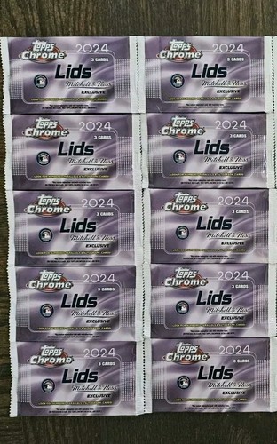 2024 Topps Chrome x Mitchell & Ness Lids Exclusive Pack Lot. 10 Packs!! Auto?