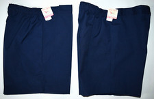 BUSTER BROWN Vintage Navy Blue Pull On Shorts Boys 14 NEW DEADSTOCK 2 Pairs