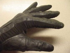 NOS Black Fine Leather Riding Show Gloves Perforated One Size Philippines EXC