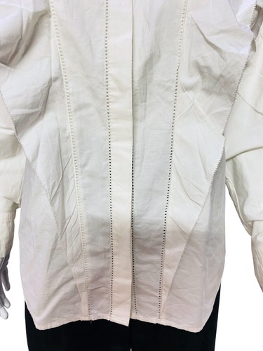 Isabel Marant Étoile Camicia Blusa Tunica Donna Ricamata Con Volant M 38 - Foto 2 di 7