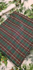 NEW Traditional Green Plaid Christmas Holiday Tablecloth 56" X 120" w/Red Gold