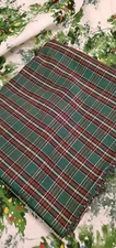 NEW Traditional Green Plaid Christmas Holiday Tablecloth 56" X 120" w/Red& Gold 