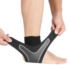 2 Pack Ankle Brace for Sprained Ankle,  Elastic Large, Black