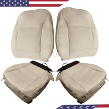 Driver Passenger Bottom Top PERF Leather Seat Cover TAN For Subaru Outback 15-19