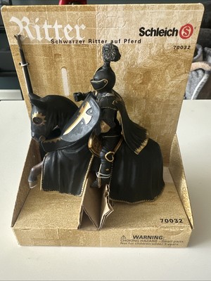 Schleich 70032 Schwarzer Ritter Black Knight On Horseback With Joust Retired NIP