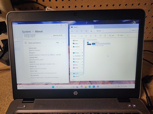 HP EliteBook 840 G4 i7-7600U 2.80GHz 16GB RAM 256GB SSD Win 11 Pro - Afbeelding 2 van 7