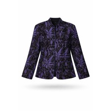 Alex Evenings Sparkle Floral Jacket Tank Set 2X Purple Black Evening Chic Formal