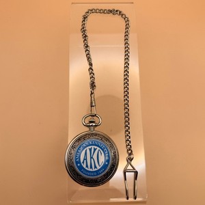 American Kennel Club Pocket Watch Silver Tone, Beagle Dog on Dial Needs Battery