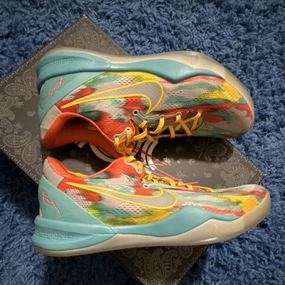 Nike Men s Low Top Basketball Sneakers Lace-Up Multicolor Abstract Rubber
