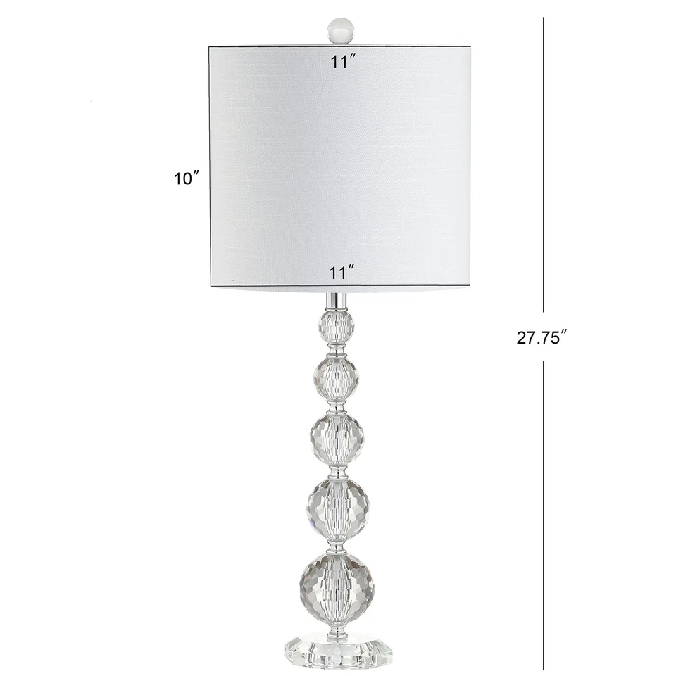 JYL5002A-SET2 Nala 28.5" Cristal LED Lámpara de Mesa Transición Glamour Mesita de Noche Des... Foto 3 de 4
