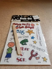 Me & My Big Ideas~Boys Only Sayings~Rub On Transfers